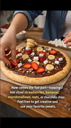 How to Make Chocolate Pizza | Easy Dessert Recipe 🍫🍕