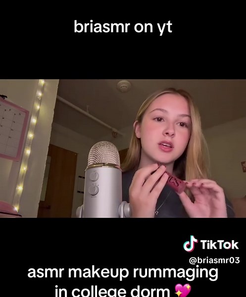 ASMR Makeup Rummaging in College Dorm