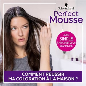 23K views · 273 reactions | Pour réussir votre coloration à la maison, adoptez Perfect Mousse ! La coloration permanente et sans ammoniaque aussi facile à appliquer qu’un shampooing ! Grâce à sa texture mousse qui ne coule pas, appliquez votre couleur facilement !  Disponible en 16 nuances, pour un résultat longue durée et une couverture parfaite des cheveux blancs ! | Schwarzkopf | Facebook