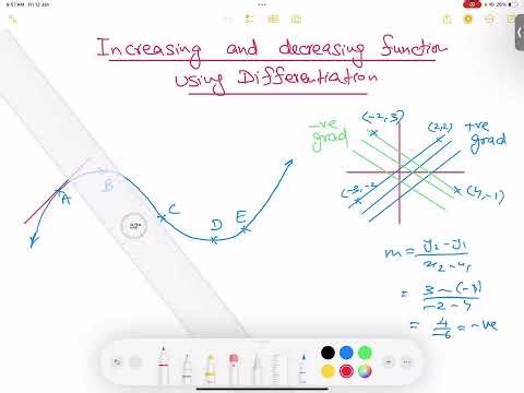 Increasing and Decreasing Functions using Differentiation
