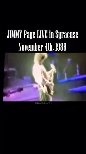 JIMMY playing in -1988 in Syracuse! Who’s singing?! #jimmypage #live #epic #rare #brunoduprat #band