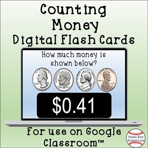 Counting Money Google Classroom™ Digital Flash Cards