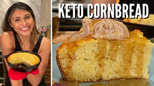 Best keto cornbread recipe ever! How to make keto cornbread with honey butter