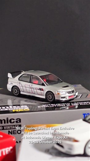 Antoni Kondar A.KON on Instagram: "First Released in Indonesia !!...New Tooling casting @tomica_limited_vintage_tlv Mitsubishi Lancer Evolution IX Ralliart MR sebagai Diecast Expo Exclusive yang akan di rilis dan di jual di Booth Tomytec @indonesiadiecastexpo XII 25-26 Oktober 2025 Tahun ini Tomytec dengan produk Tomica Limited Vintage membuka booth di Indonesia untuk pertama kalinya, di booth kalian berkesempatan untuk membeli Diecast Expo lainnya yaitu 2023 Diecast Expo Nissan Skyline R32 Grou