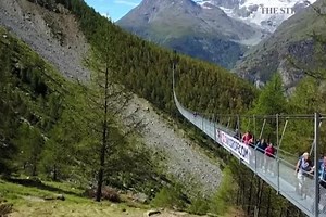 World's longest suspension bridge opens in Switzerland