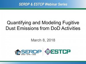 Quantifying and Modeling Fugitive Dust Emissions from DoD Activities
