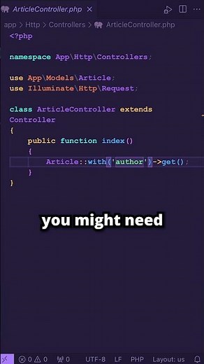 How to EASILY Eager Load Nested Relations in Laravel #laravel #shorts