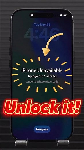 Forgot iPhone Passcode? Unlock iPhone Unavailable! Watch This! #shorts