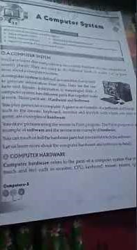 Class 3 Computer lesson 1 part I