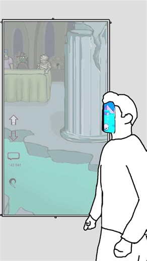 Scroller Becomes the Scrolled #shorts #animation #art