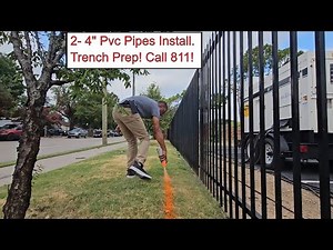 Utility Conduit Trench Prep: 4" Pvc Underground Conduit Install