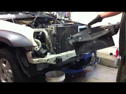 Jeep Liberty Diesel Timing Belt Replacement Part 2 - Radiator and Intercooler Removal
