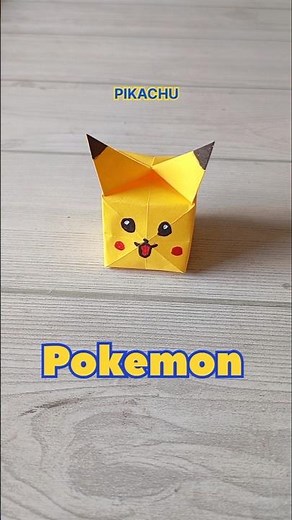 ORIGAMI PIKACHU|HOW TO MAKE A PAPER FUN PIKACHU|STEP BY STEP FOLDING|POKEMON CHARACTER ORIGAMI
