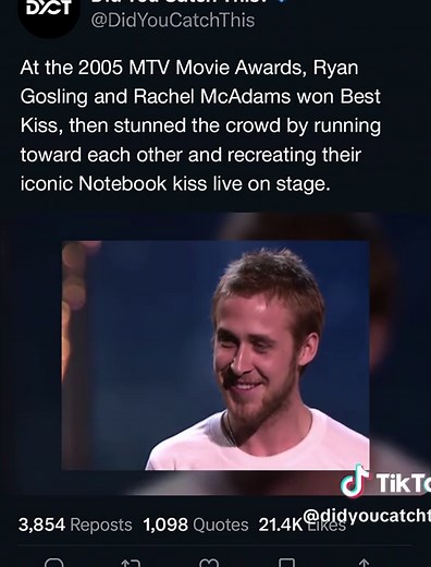 The Notebook's Iconic MTV Awards Kiss