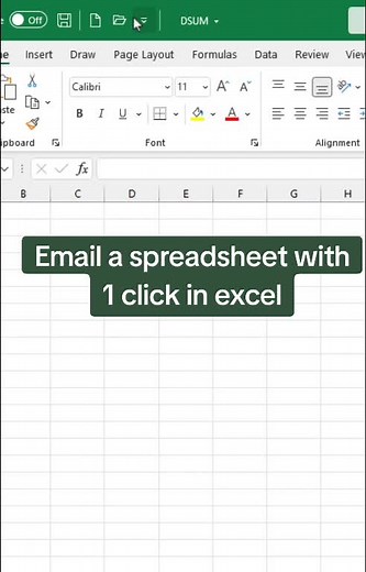 Email an excel spreadsheet with one click, after you've added the button of course 😉🤣 #excel #exceltips #excelhacks #techtip #tutorial #edutok