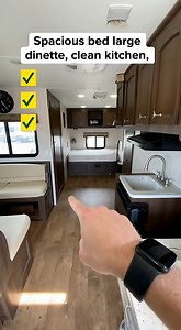 used 26-foot travel trailer priced at $9,200 This trailer has a well-maintained exterior and a bright, lightly used interior that still feels spacious and practical. Inside, you get a comfortable bed, a roomy dinette area, plenty of overhead storage, and a clean kitchen layout that’s perfect for everyday travel. #traveltrailer #usedcamper #campertour | Used Campers For Sale Near Me