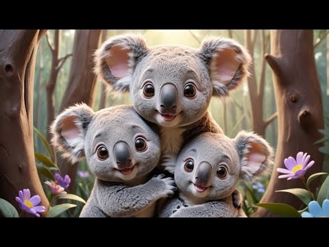 Five Little Koalas Hug Hug Hug | Sweet Animal Songs & Nursery Rhymes