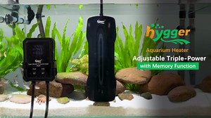 hygger Aquarium Heater Adjustable Triple-Power, Submersible Fish Tank Heater Four Season Power Change, with Digital Controller Abnormal Error Stop Protection for Freshwater Saltwater (500-1000W-1500W)