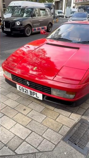 1989 Ferrari Testarossa: London Street Royalty 😍🔥 #Ferrari