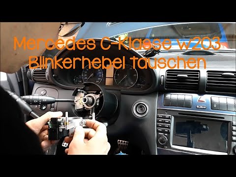 Mercedes C Class w203 steering column switch indicator lever replacement Reupload
