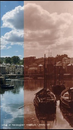 Cornwall’s Past Brought Back to Life ✨ Vintage Photos in Colour #cornwall #ThenAndNow