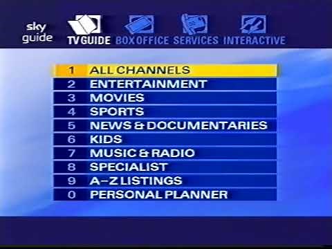 Sky Digital - EPG & Brief Channel Surfing (17th January 2003)