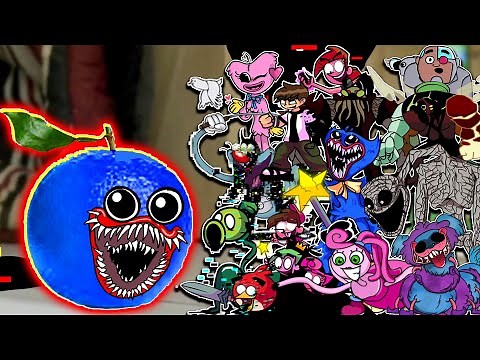 FNF Sliced - Vs Corrupted Annoying Orange Glitch - But Different Characters Sing It🎵(Everyone Sings)