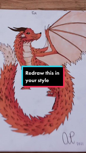 Captivating Fox Dragon Art Redraw Challenge