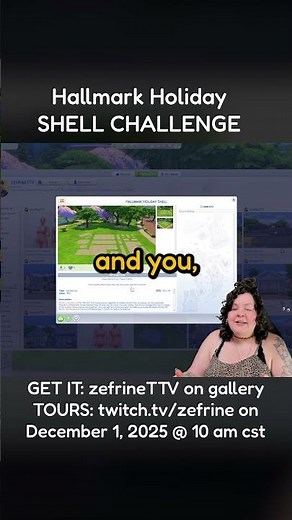 Sims 4 Shell Challenge due December 1, 2025! #SimsBuildingTips #TheSims4 #Sims4 #TheSims #Shorts