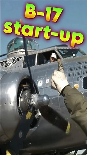 The Mighty Fortress | B-17 Start-up Engine Sounds #shorts #aviation