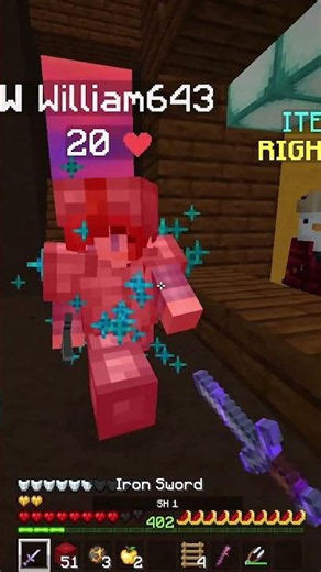CRAZY Ender Pearl Clutch #minecraft #bedwars #hypixel #pvp #minemenclub #mmc #fireballfight #fbf