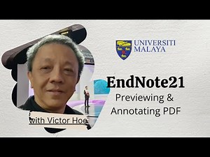 A Brief Guide to Using EndNote 21: Previewing and Annotating PDF Documents