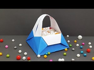 How to make Paper Basket easy for Kids (Origami Basket) - DIY Paper Basket
