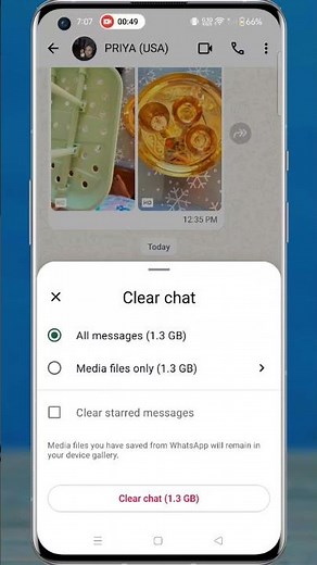 How to Clear Chat & Media in WhatsApp #shorts