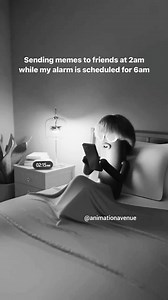 5.4K views · 20 reactions | Sending memes to friends at 2am while my alarm is scheduled for 6am 藍 #facbookreels #fbreels #viralreels #funnyreels #animationavenue #rico #trendingreelsvideo #animation07 #cartoons #funny #commedy #memes #animation #animationmemes #foryou #foryoupage #typ #viral #Bangladesh #usa #uk #FacebookContestReels | Animation Avenue | Facebook