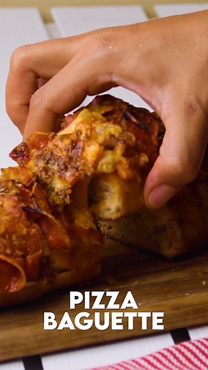 Kick off the week with a slice of pizza baguette perfection! 🍕 | So Yummy