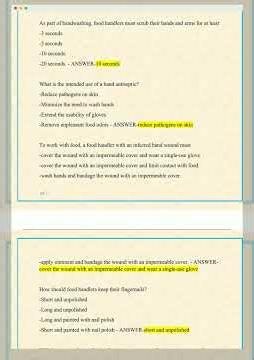 servsafe food handler practice examination answer key 2024 2025 set 02 Practice questions and answer