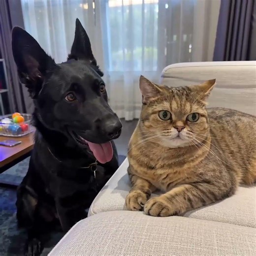 The Cat and The Dog #funnypets