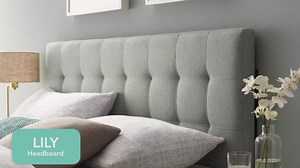 Modway Lily Tufted Linen Fabric Upholstered Queen Headboard in Beige