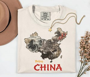 China Map PNG With Great Wall & Warrior | Ancient Chinese Art Sublimation | Beijing Travel Clipart for T-shirts, Stickers, Prints - Etsy