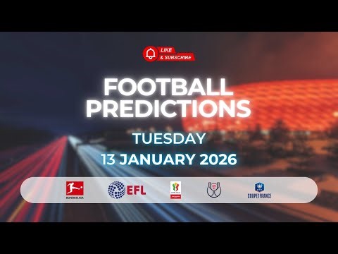 Today’s Football Predictions (13 Jan 2026) | Bundesliga, EFL Cup & More | Handicap & O/U Picks