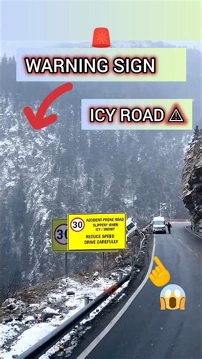 This Warning Sign Was Right ⚠️ | Slippery Road Lesson | #Shorts