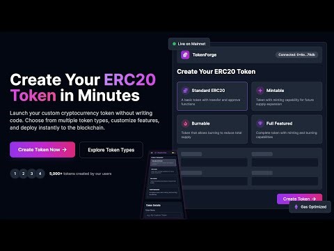 Build & Deploy Create Your ERC20 Advance Token in Minutes | Ethereum, BNB, Polygon, Base + Testnets