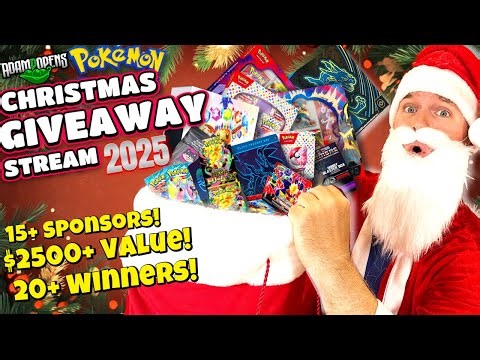 🔴 [LIVE] Adsy Claus' MEGA Pokemon Christmas Giveaway 2025