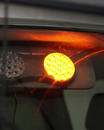 Arc Flip Down Visor Light Demo - Hidden Setup, Instant Warning