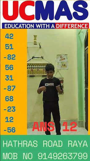 2 Digit 10 rowAbacus Raya Visualization | UCMAS Mental Math | 20 Rows Practice #UCMAS #AbacusRaya