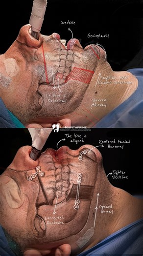 Hospitaprime on Instagram: "With double jaw surgery, we correct jaw misalignment while enhancing facial aesthetics and improving functional issues (chewing, speaking, etc.). This amazing transformation in our patient proves the importance of precise planning and expert hands. Contact us for detailed information about this process, with surgical planning meticulously handled by Dr. @tugcegurbuzturkortodonti and the surgery successfully performed by @drerenpera 📞 For appointments and information: