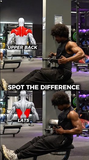 How to actually target upper back vs lats on the seated cable row #seatedcablerow #cablerows
