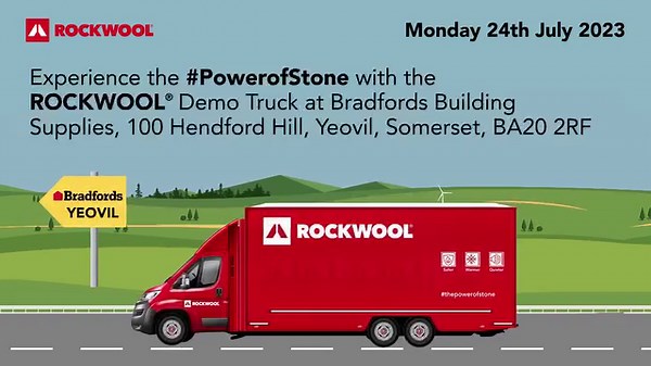 T-minus 2 days... ⌛ Don't forget, Nate will be at Bradfords Building Supplies Ltd (Yeovil) with the ROCKWOOL demo truck on Monday. Hop on board to see, hear and feel the power of stone 直 #demotruck #insulation #powerofstone #soundexperience #acoustics | ROCKWOOL | Facebook