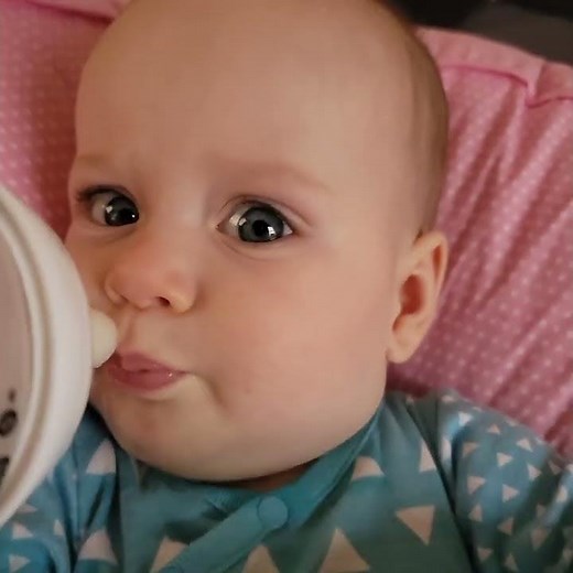 Guinevere learned to blow raspberries and that's all she wants to do!